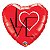 Balão de Festa Microfoil 18" 45cm - Coração Vermelho Love - 01 Unidade - Qualatex - Rizzo Embalagens - Imagem 1