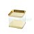 Lata Quadrada Transparente Ouro - 8,2x7,2cm - 06 unidades - ArteGift - Rizzo Embalagens - Imagem 1