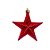 Enfeite para Pendurar Estrela Vermelha  10cm - 6 unidades - Cromus Natal - Rizzo Embalagens - Imagem 1