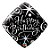 Balão de Festa Microfoil 18" 45cm - Birthday Elegante Brilho - 01 Unidade - Qualatex - Rizzo Embalagens - Imagem 1