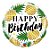 Balão de Festa Microfoil 18" 45cm - Happy Birthday Abacaxi - 01 Unidade - Qualatex - Rizzo Embalagens - Imagem 1