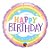 Balão de Festa Microfoil 18" 45cm - Happy Birthday Arco-Íris - 01 Unidade - Qualatex - Rizzo Embalagens - Imagem 1
