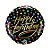 Balão de Festa Microfoil 18" 45cm - Happy Birthday Preto e Ouro - 01 Unidade - Qualatex - Rizzo Balões - Imagem 1