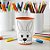 Copo para Colorir Color Cup Coelho de Páscoa - Laranja - 10cm - 1 unidade - Rizzo - Imagem 1