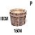 Cachepot de Madeira Rústica e Cordas - 10 x 15 cm - Cromus Páscoa- Rizzo Embalagens - Imagem 2