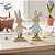Coelhos Decorativos em Madeira Natural Roupa Azul - 30x10x5cm - Cromus Páscoa - Rizzo Embalagens - Imagem 2