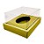 Caixa Ovo de Colher com Moldura - Meio Ovo de 350g - 23cm x 19cm x 9,7cm - Ouro - 5unidades - Assk - Páscoa Rizzo - Imagem 1