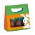 Mini Caixa Plus para ovos com Visor Floqui 13x13x5,5cm - 10 unidades - Cromus Páscoa - Rizzo Embalagens - Imagem 1
