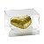Caixa Meio Ovo de Coração em Acrílico Resistente Transparente 350g - Linha Elegance - Cromus Páscoa Rizzo - Imagem 1