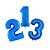 Balão de Festa 40" 102cm - Número Azul - 01 Unidade - Grabo - Rizzo Embalagens - Imagem 1