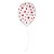 Balão de Festa Decorado Coração Branco e Vermelho 5" - 15 Unidades - São Roque - Rizzo Embalagens - Imagem 1