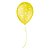 Balão de Festa Decorado Estrelas Amarelo com Branco  - 9" 23cm - 25 Unidades - São Roque - Rizzo Embalagens - Imagem 1