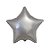 Balão de Festa Metalizado 20" 50cm - Estrela Cromado Platinum - 01 Unidade - Flexmetal - Rizzo Balões - Imagem 1