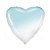 Balão de Festa Metalizado 20" 50cm - Coração Gradient Azul Baby - 01 Unidade - Flexmetal - Rizzo Embalagens - Imagem 1