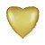 Balão de Festa Metalizado 20" 50cm - Coração Ouro Pastel - 01 Unidade - Flexmetal - Rizzo Balões - Imagem 1