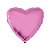 Balão de Festa Metalizado 20" 50cm - Coração Rosa Metálico - 01 Unidade - Flexmetal - Rizzo Embalagens - Imagem 1