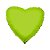 Balão de Festa Metalizado 20" 50cm - Coração Verde Limão - 01 Unidade - Flexmetal - Rizzo Embalagens - Imagem 1
