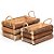 Jogo de Caixotes Quadrados em Madeira - 02 unidades - Cromus Páscoa - Rizzo Embalagens - Imagem 1