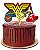 Topper para Bolo Festa Mulher Maravilha - 04 Unidades - Festcolor - Rizzo Festas - Imagem 1