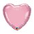 Balão de Festa Microfoil Coração 18" 45cm - Rosa Perolado - 01 Unidade - Qualatex - Rizzo Balões - Imagem 1