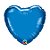 Balão de Festa Microfoil Coração 18" 45cm - Azul Safira - 01 Unidade - Qualatex - Rizzo Balões - Imagem 1