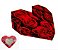 Caixa Coração Lapidado Rosas Vermelhas Ref. 2311 - 2 un. Erika Melkot Rizzo - Imagem 1