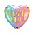 Balão de Festa Microfoil 18" - Coração Love Pastel Ombre - 01 Unidade - Qualatex - Rizzo Balões - Imagem 1