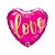 Balão de Festa Microfoil 18" - Coração Love Rosa Ouro - 01 Unidade - Qualatex - Rizzo Balões - Imagem 1