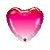 Balão de Festa Microfoil 18" - Coração Rosa Ombre - 01 Unidade - Qualatex - Rizzo Balões - Imagem 1