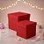 Caixa Cubo com Relevo Vermelho - 01 unidade - Cromus - Rizzo Embalagens - Imagem 1