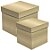 Caixa Cubo com Relevo Ouro - 01 unidade - Cromus - Rizzo Embalagens - Imagem 1