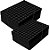 Caixa Retangular com Tampa e Elástico - Tweed Preto - 01 unidade - Cromus - Rizzo Embalagens - Imagem 1
