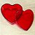 Coração de Acrílico Vermelho Grande 10cm x 10cm x 4cm - 06 unidades - Rizzo Embalagens - Imagem 1