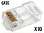 CONECTOR CAT6 TRANSPARENTE PACOTE COM 10 UNIDADES - Imagem 1