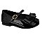 Sapatilha Infantil Menina Molekinha Verniz Premium Gliter- Preto - Imagem 1