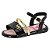 sandália infantil Menina Molekinha Verniz- Preto/Dourado - Imagem 3