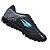 Chuteira Infantil Society Dray - Preto Azul Claro - Imagem 2