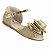 Sandália Infantil Menina Molekinha Gliter Mini Shine-Dourado/Creme - Imagem 2