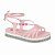 Sandália Infantil Menina Molekinha Milano Amarração- Rosa - Imagem 1