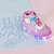 Tênis Infantil Menina Led Cano Médio Pampili Liz Luz Strass Holográfico Rosa Bale Novo - Imagem 2