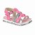 Sandália Infantil Menina Molekinha Verniz Premium Gliter- Rosa/Prata - Imagem 1