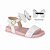 Sandália Infantil Menina Molekinha Verniz Laço- Branco - Imagem 1