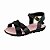 Sandália Infantil Menina Molekinha Verniz Premium- Preto/Rosa - Imagem 3
