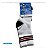Meia Molekinho Cano Longo-Branco/Preto/Azul Kit 3 Pares - Imagem 3