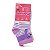 Meia Molekinha Cano Médio- Violeta/Rosa/ Branco Colorido Kit 3 Pares - Imagem 3