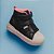 Tênis Cano Médio Infantil Menina Pampili Yumi Velcro Duplo-Preto/Branco/Rosa - Imagem 3