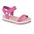 Sandália Infantil Menina Molekinha Napa Turim Velcro Aquarela- Rosa/ Multi Rosa - Imagem 1