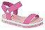 Sandália Infantil Menina Molekinha Napa Turim Velcro Aquarela- Rosa/ Multi Rosa - Imagem 4