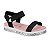 Sandália Infantil Menina Molekinha Napa Turim Velcro- Preto - Imagem 1
