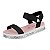 Sandália Infantil Menina Molekinha Napa Turim Velcro- Preto - Imagem 3